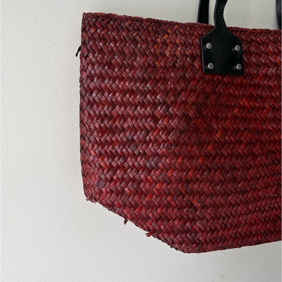 ALL SAINTS  Mosley Straw Leather Tote - Picture 4 of 10